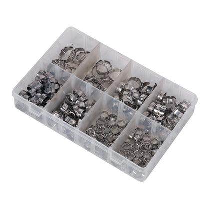 Sealey AB043SE O-Clip Single Ear Assortment 160pc Stainless Steel Sealey