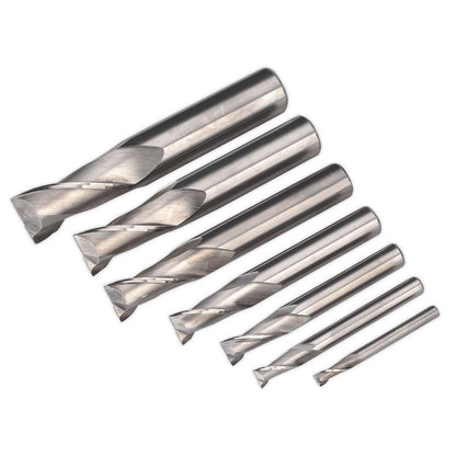 Sealey SM2502EMSET HSS End Mill Set Ø4-16mm 2 Flute Sealey