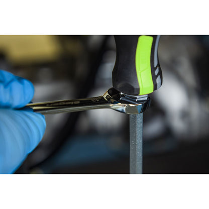 Sealey AK4942HV Extra-Long Hammer-Thru Screwdriver Set Hi-Vis Green 450mm 3pc Sealey