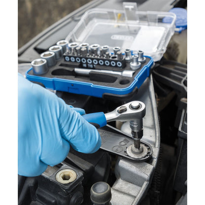 Draper 16354 Metric Socket Set 1/4" Sq. Dr. 25 Piece Draper