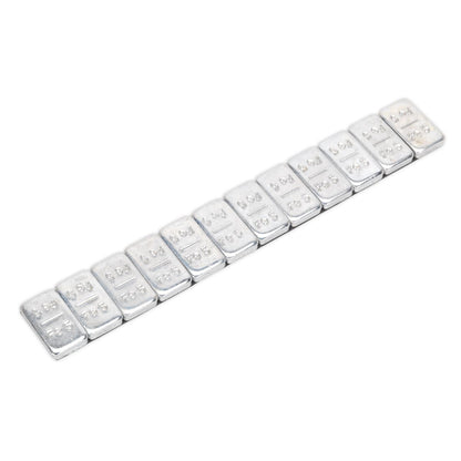 Sealey WWSA5 Wheel Weight 5g Adhesive Zinc Plated Steel Strip of 12 Pack of 100 Sealey