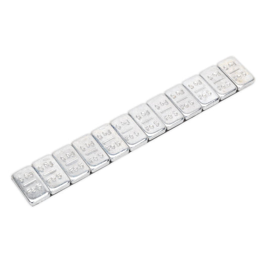 Sealey WWSA5 Wheel Weight 5g Adhesive Zinc Plated Steel Strip of 12 Pack of 100 Sealey