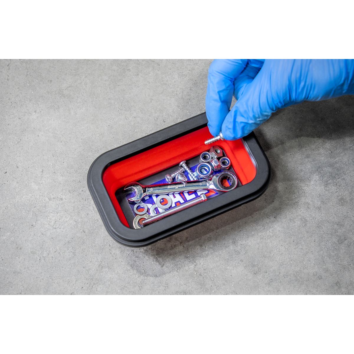 Sealey APCMTS Parts Tray Collapsible Magnetic - Set of 3 Sealey