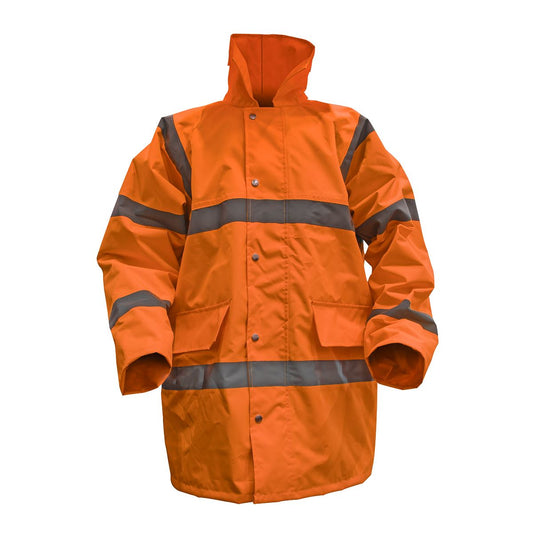 Sealey 806XXLO Hi-Vis Orange Motorway Jacket with Quilted Lining - XX-Large Sealey