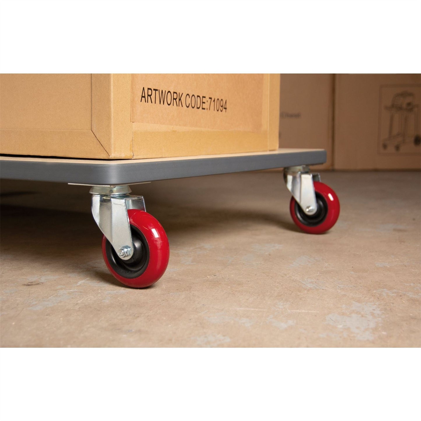 Draper 65518 Polyurethane Wheeled Swivel Plate Castor 100mm Diameter S.W.L. 125kg Draper