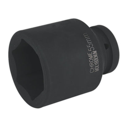 Sealey IS155D Impact Socket 55mm Deep 1"Sq Drive Sealey
