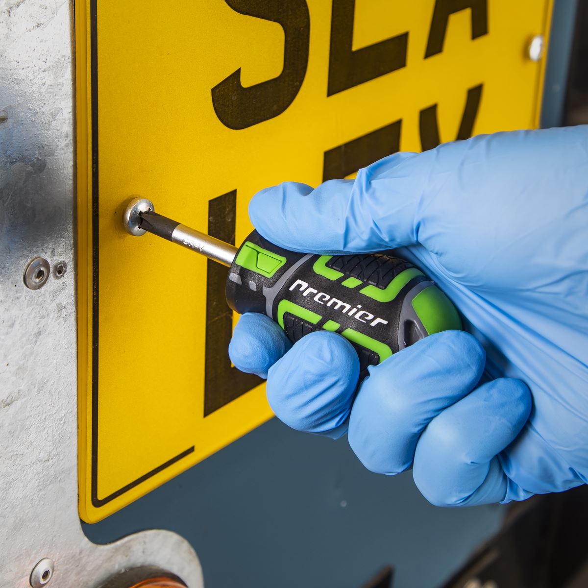 Sealey AK4328HV Screwdriver Set 3pc GripMAX® Stubby - Hi Vis Sealey