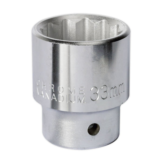 Sealey S34/33 WallDrive® Socket 33mm 3/4"Sq Drive Sealey