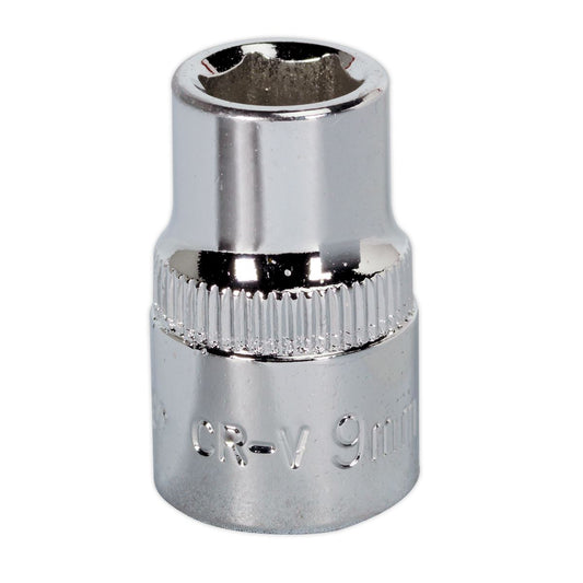 Sealey SP3809 WallDrive® Socket 9mm 3/8"Sq Drive Fully Polished Sealey