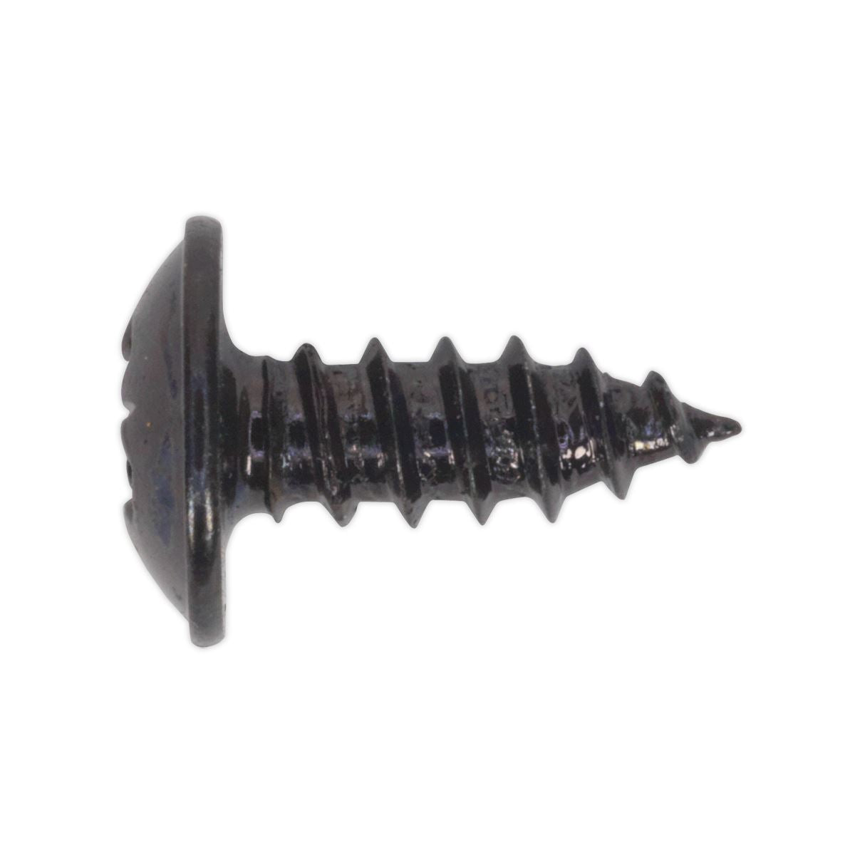 Sealey BST3510 Self-Tapping Screw 3.5 x 10mm Flanged Head Black Pozi Pack of 100 Sealey
