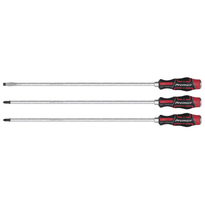 Sealey AK4942 Screwdriver Set 3pc Hammer-Thru 450mm Sealey