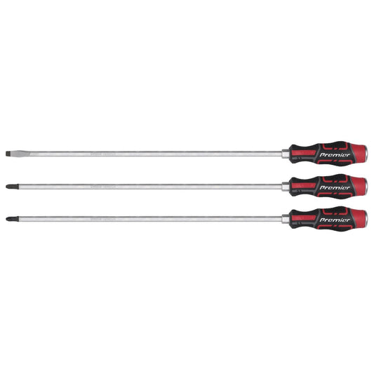Sealey AK4942 Screwdriver Set 3pc Hammer-Thru 450mm Sealey