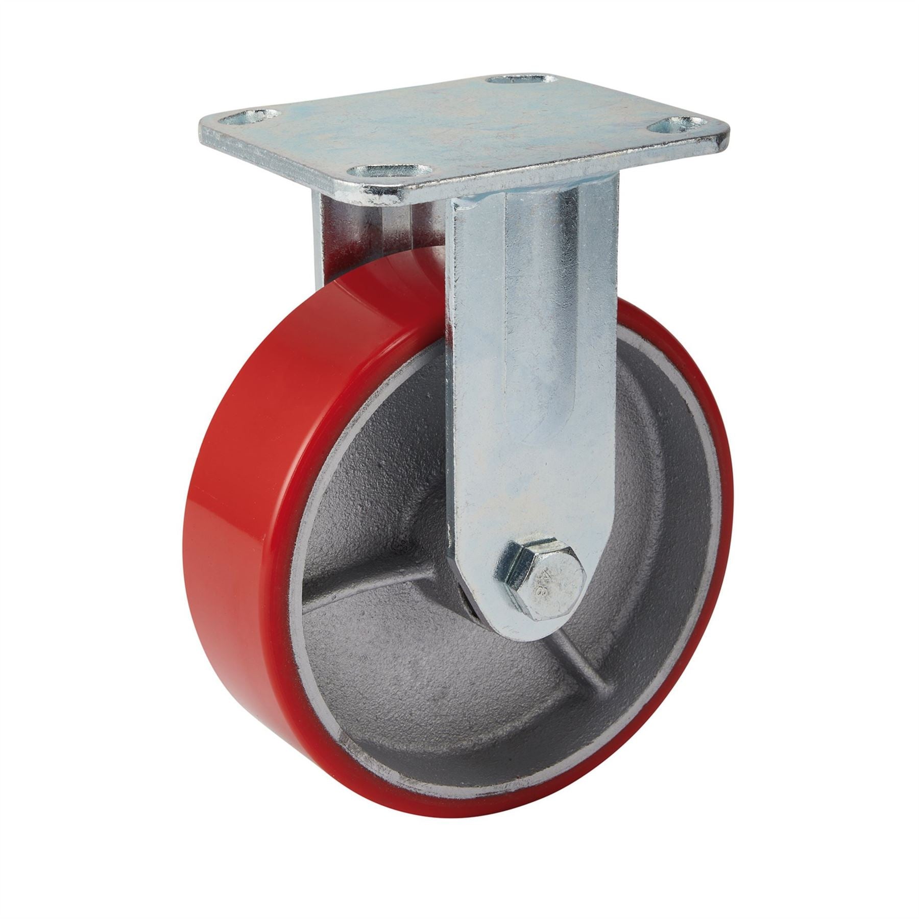 Draper 65531 Fixed Plate Fixing Heavy Duty Polyurethane Wheel 160mm Diameter S.W.L. 400kg Draper