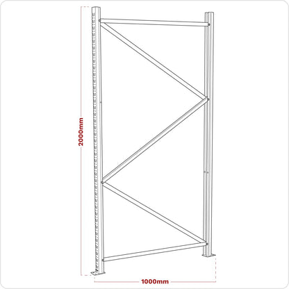 Sealey APR1002 Frame 2000 x 1000mm One End Sealey