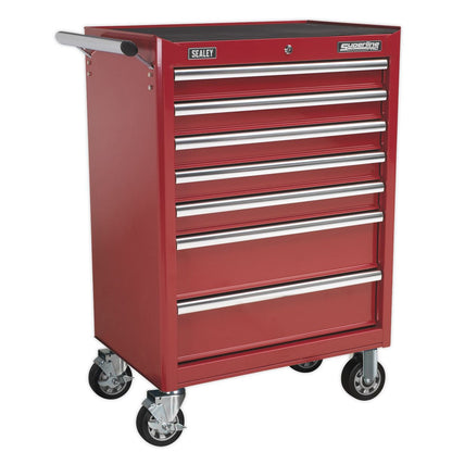 Sealey AP33479 Rollcab 7 Drawer with Ball-Bearing Slides - Red Sealey