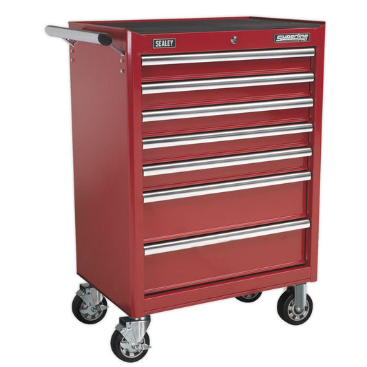 Sealey AP33479 Rollcab 7 Drawer with Ball-Bearing Slides - Red Sealey
