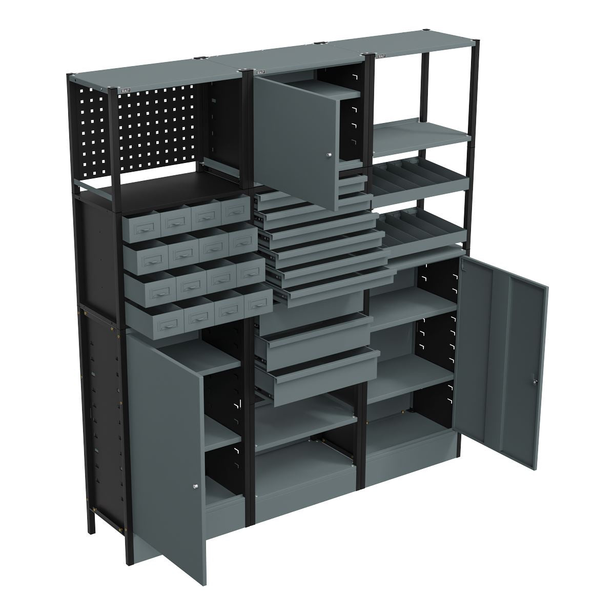 Sealey APMRSTACK1 Modular Racking System Combo 1.74m Sealey