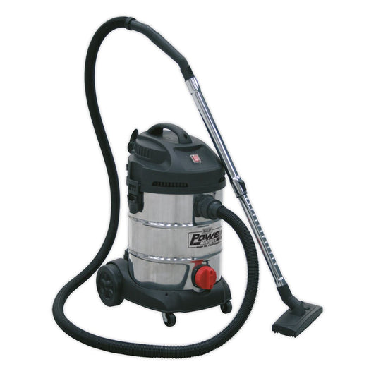 Sealey PC300SD Vacuum Cleaner Industrial 30L 1400W/230V Stainless Drum Sealey