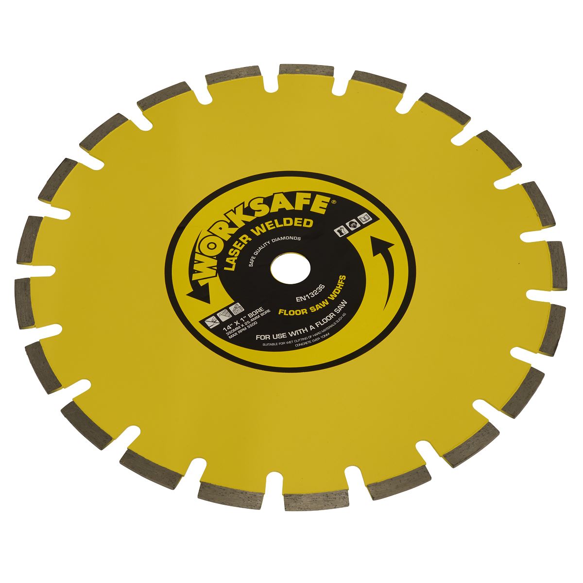 Sealey WDHFS350 Floor Saw Blade (Hard) Ø350 x Ø25mm Sealey