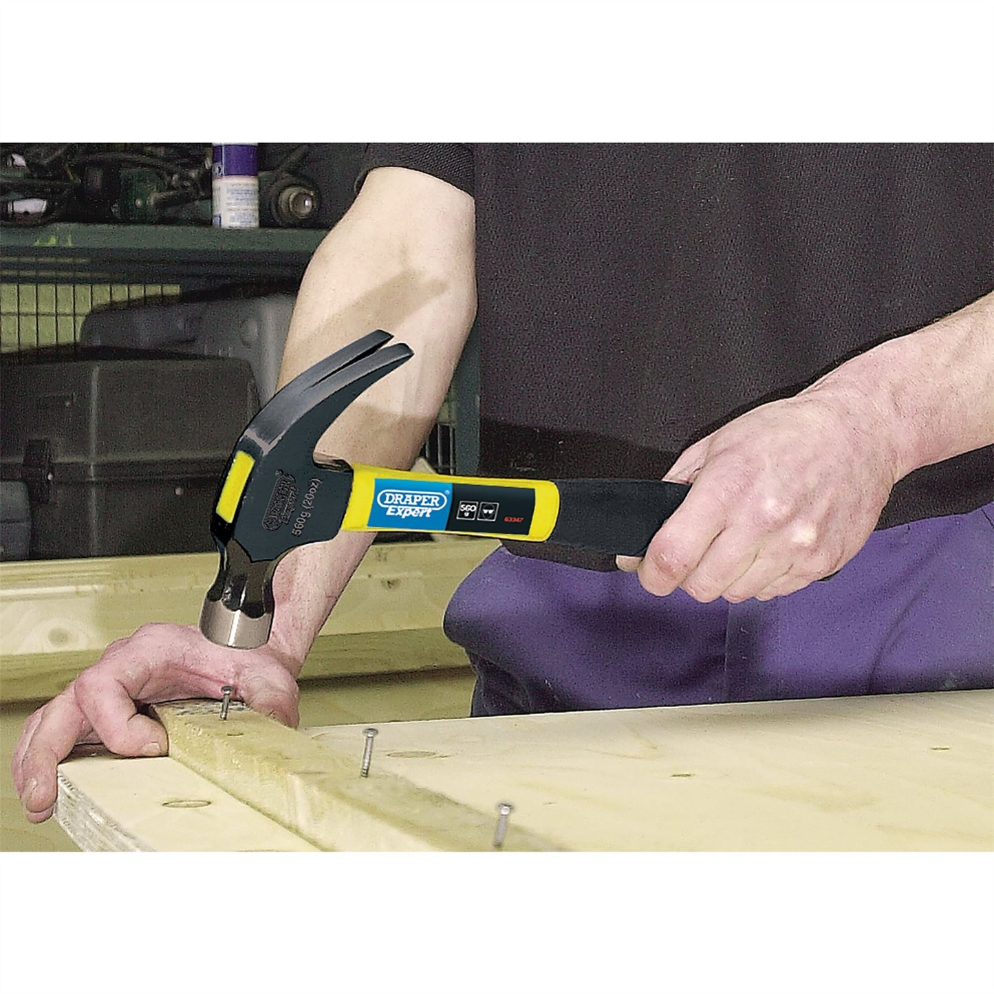 Draper 63347 Expert Fibreglass Shafted Claw Hammer 560g/20oz Draper