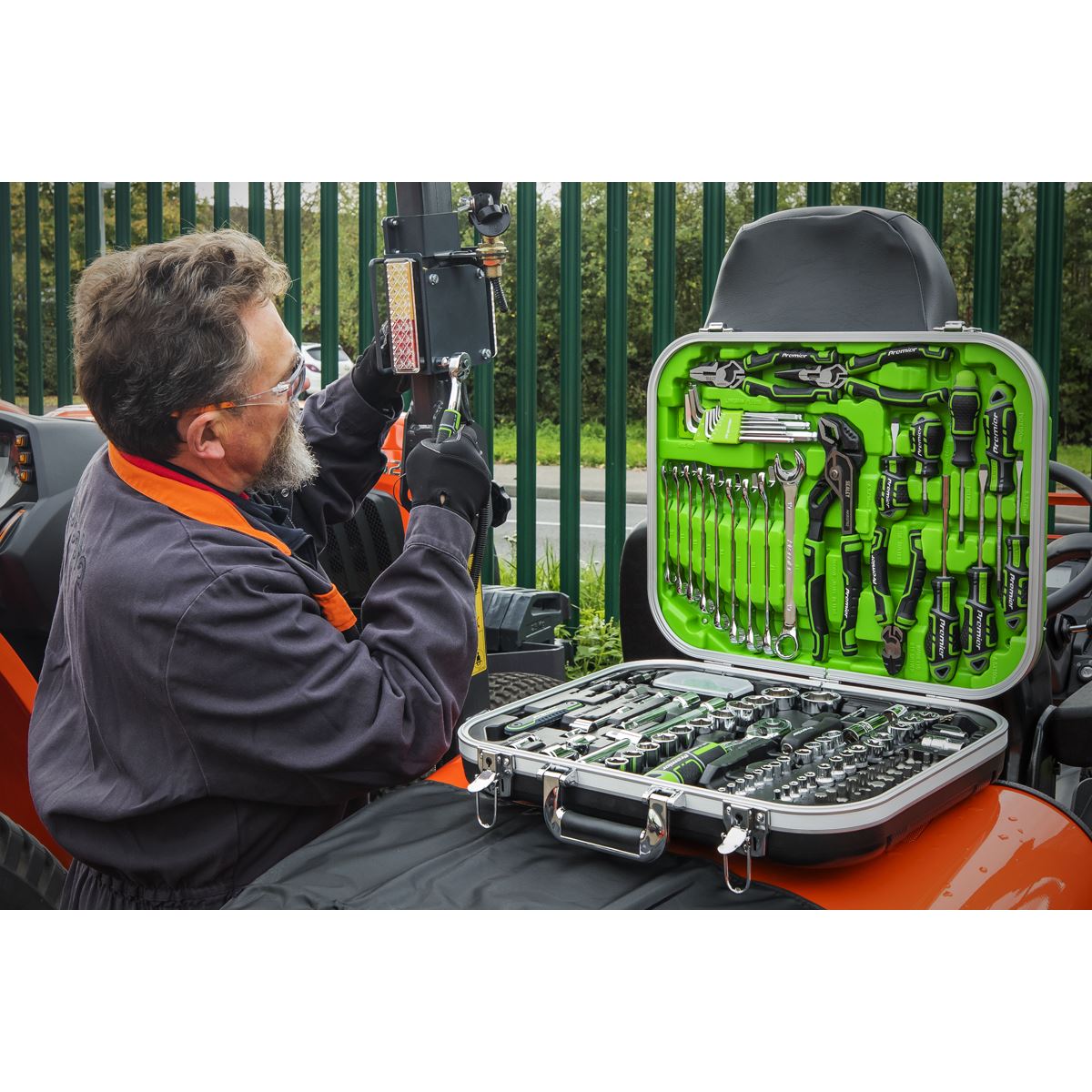 Sealey AK7980HV Mechanic's Tool Kit 144pc Hi-Vis Green Sealey