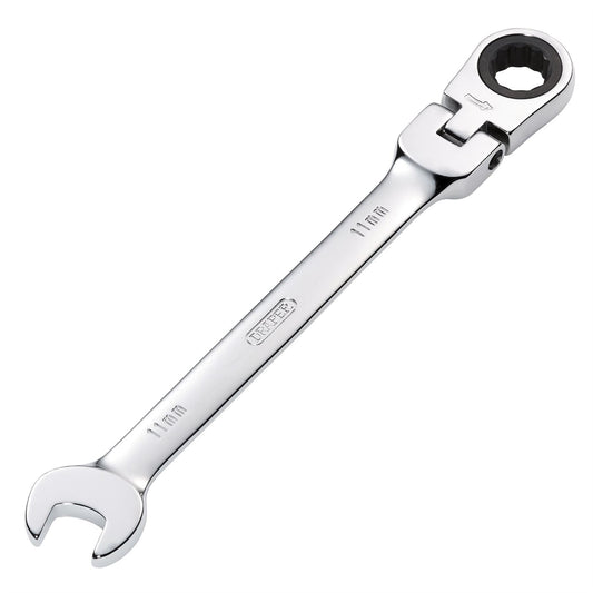 Draper 52012 HI-TORQ® Metric Flexible Head Ratcheting Combination Spanner 11mm Draper