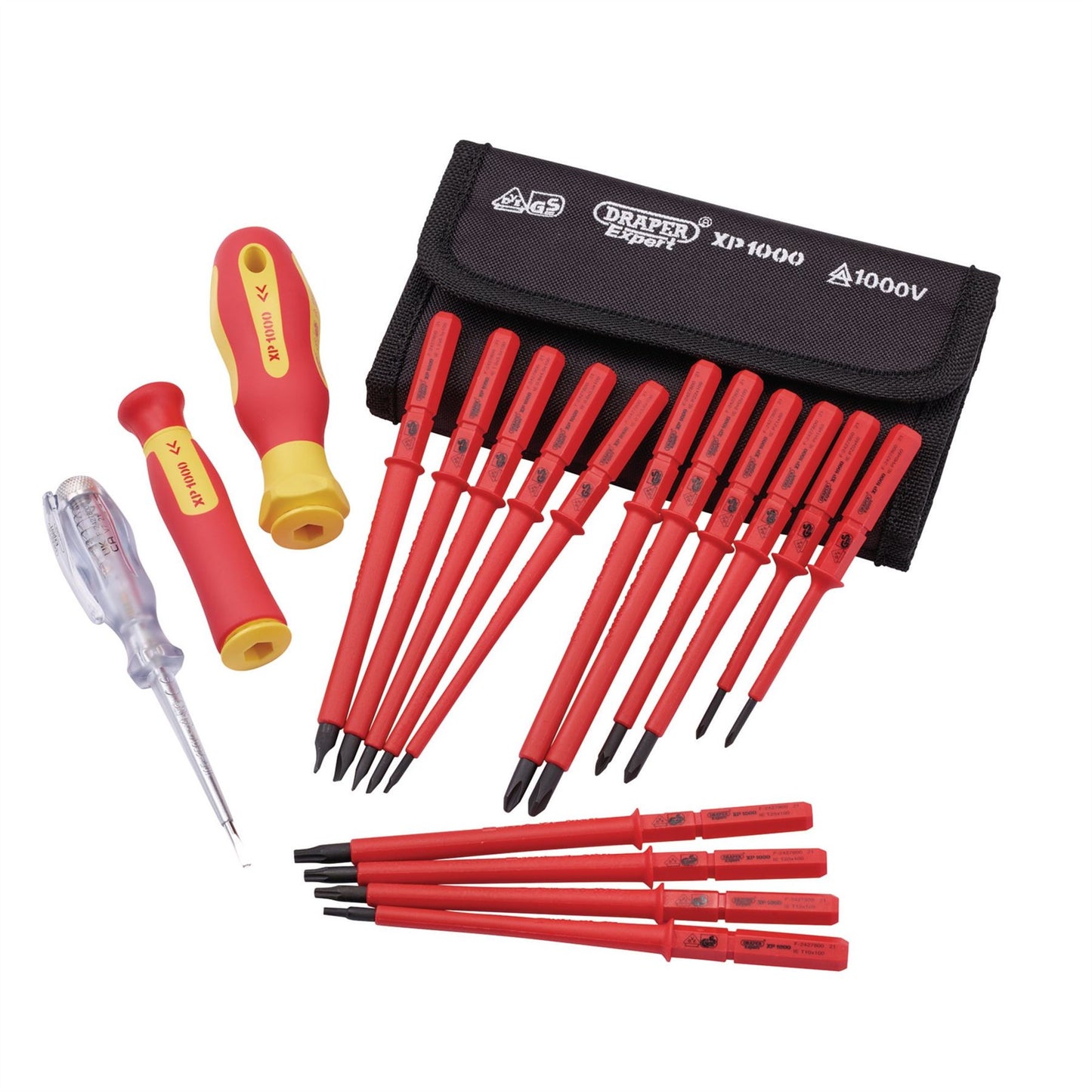 Draper 05776 XP1000® VDE Interchangeable Blade Screwdriver Set 18 Piece Draper