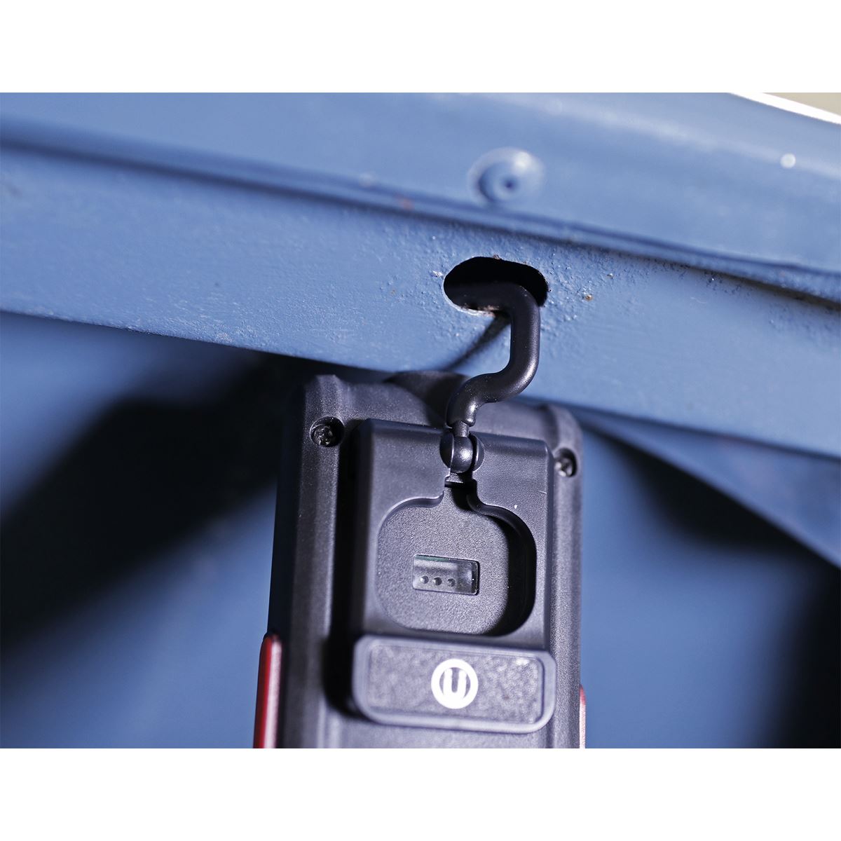 Sealey LED318R Rechargeable Inspection Light 5W COB & 3W SMD LED with Power Bank - Red Sealey