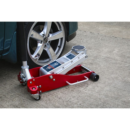 Sealey RJA2500 Premier Low Profile Aluminium Trolley Jack with Rocket Lift 2.5 Tonne Sealey