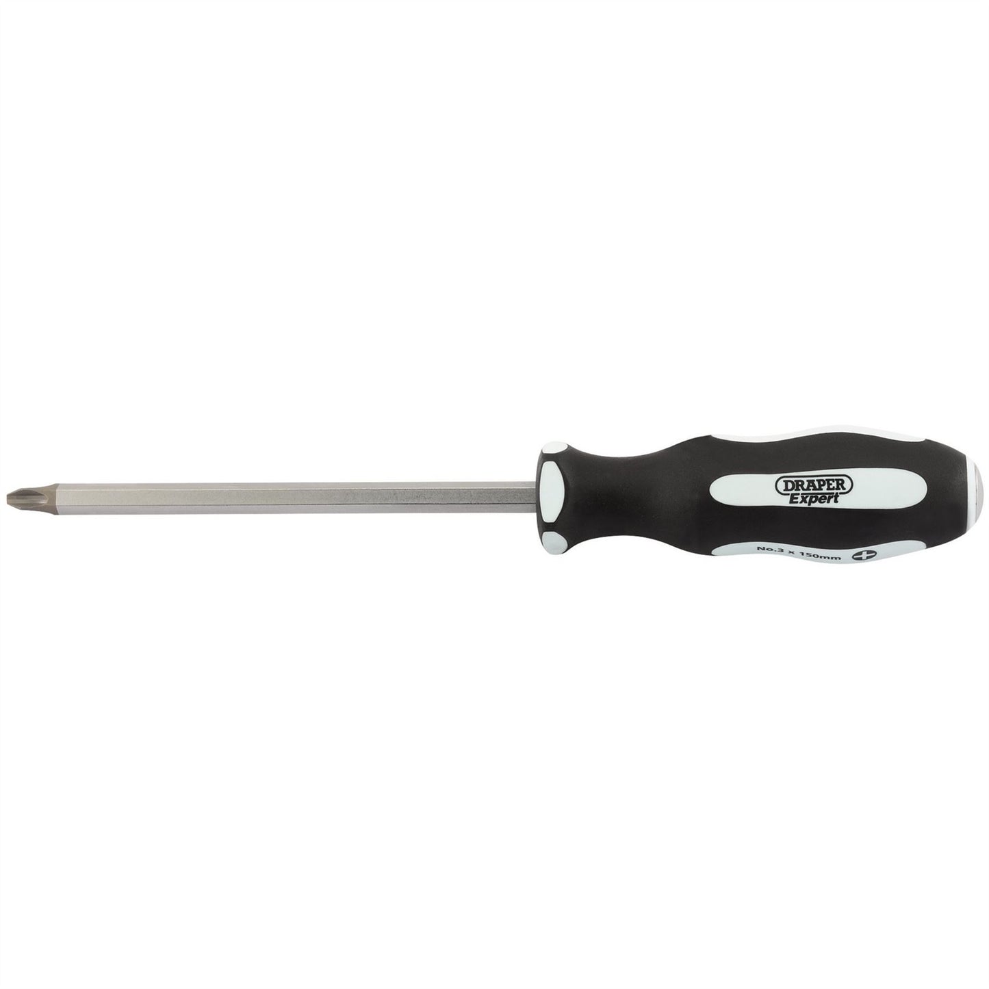 Draper 35225 Pound Thru' Cross Slot Soft Grip Screwdriver No.3 x 150mm Draper