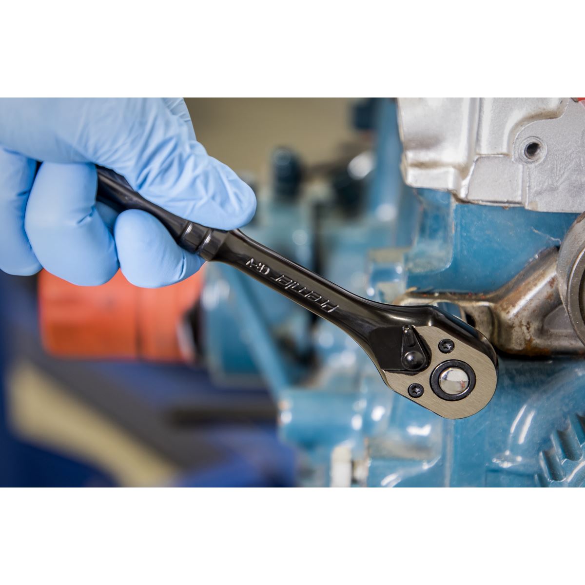 Sealey AK7998 Ratchet Wrench 3/8"Sq Drive - Premier Black Sealey