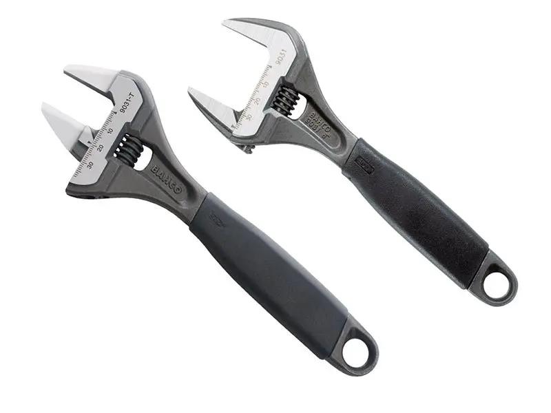 Bahco ERGO Extra Wide Jaw Adjustable Wrench Twin Pack BAHADJ903129 Bahco