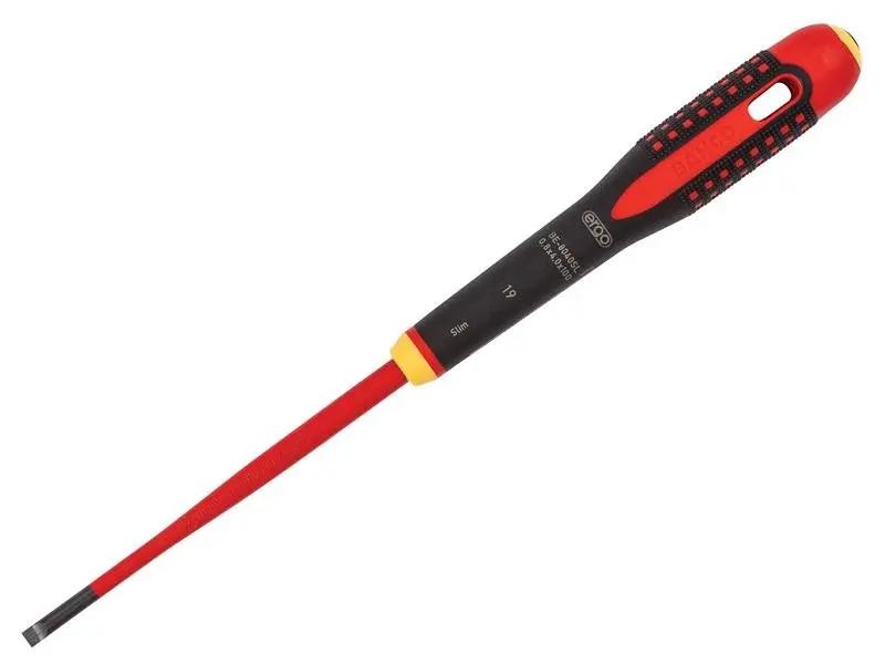 Bahco ERGO Slim VDE Insulated Slotted Screwdriver 5.5 x 125mm BAHBE8050SL Bahco