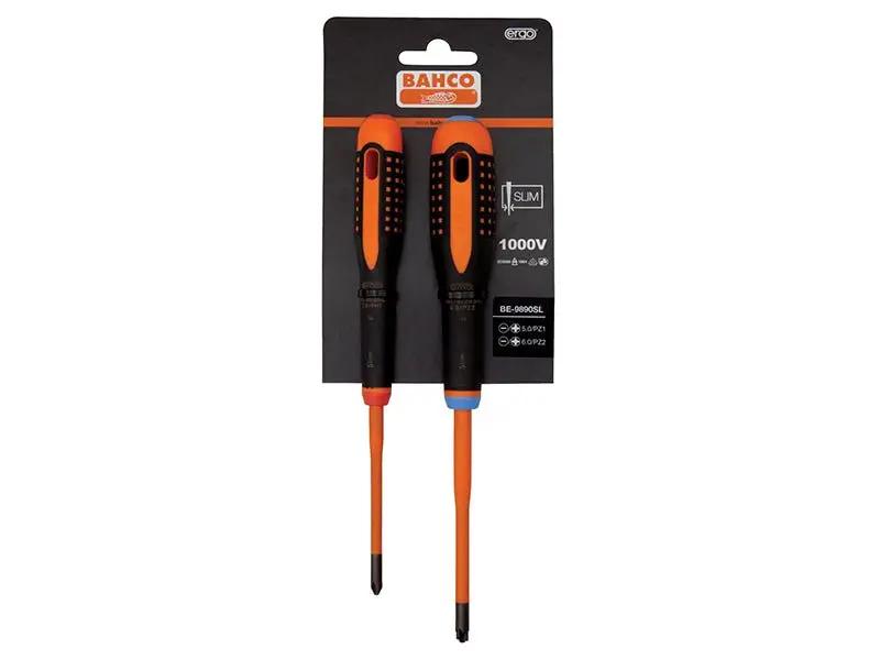 Bahco Insulated ERGO SLIM Combi Screwdriver Twin Pack BAH9890SL Bahco