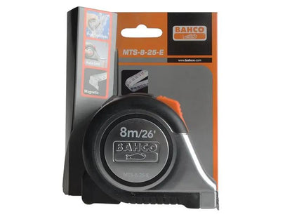 Bahco MTS Reversible Magnetic Tip Auto Pocket Tape 8m/26ft Width 25mm BAHMTS825E Bahco