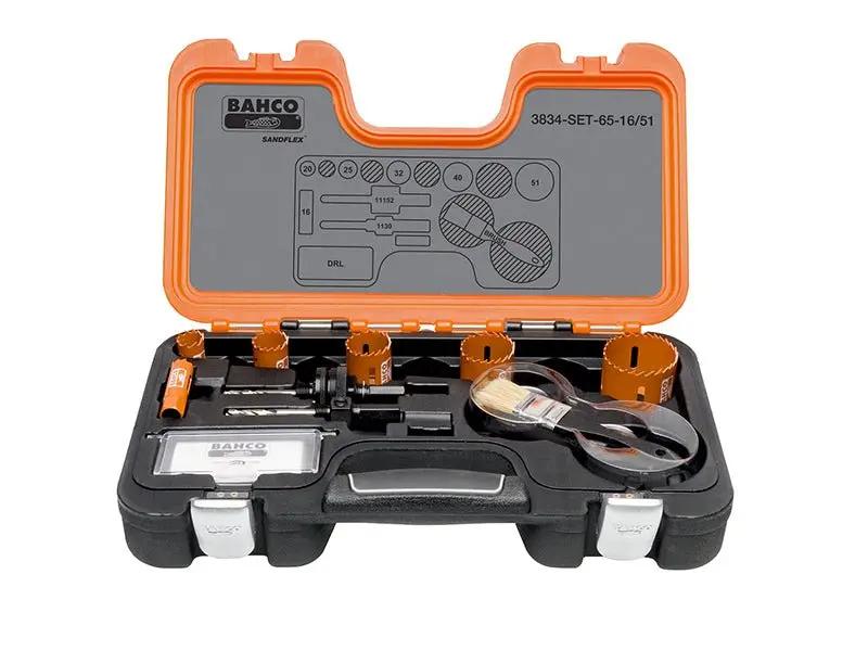 Bahco Professional Holesaw Set 3834 16/51 Sizes: 16-51mm BAHHSSET1651 Bahco