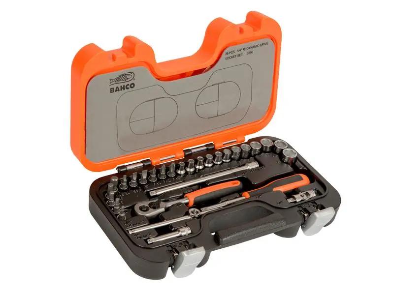 Bahco S290 Socket Set of 29 Metric 1/4in Drive BAHS290 Bahco