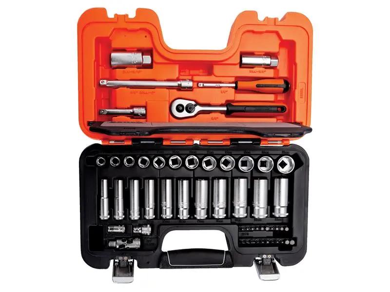Bahco S330L Socket Set of 53 Metric 3/8in Deep Drive + 1/4in Accessories BAHS330L Bahco