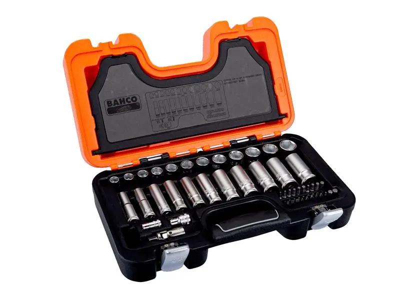 Bahco S330L Socket Set of 53 Metric 3/8in Deep Drive + 1/4in Accessories BAHS330L Bahco