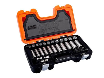 Bahco S330L Socket Set of 53 Metric 3/8in Deep Drive + 1/4in Accessories BAHS330L Bahco