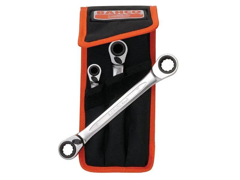Bahco S4RM Series Reversible Ratchet Spanner Set 3 Piece BAHS4RM3T Bahco