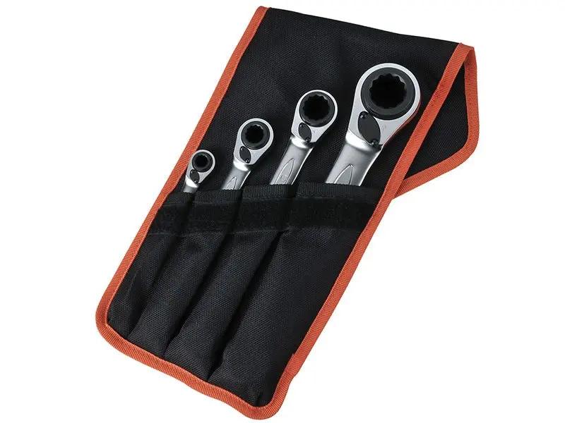 Bahco S4RM Series Reversible Ratchet Spanner Set 4 Piece BAHS4RM4T Bahco