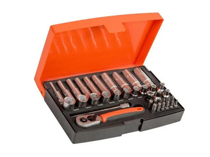 Bahco SL25L Socket Set of 37 Metric 1/4in Deep Drive BAHSL25L Bahco
