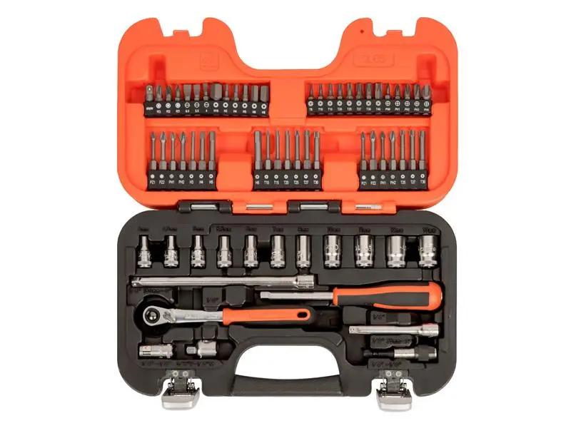 Bahco SL65 Slim Socket Set of 65 Metric 1/4in Drive BAHSL65 Bahco