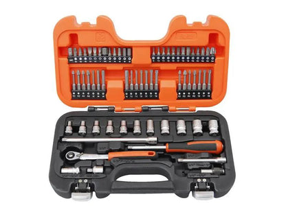 Bahco SL65 Slim Socket Set of 65 Metric 1/4in Drive BAHSL65 Bahco