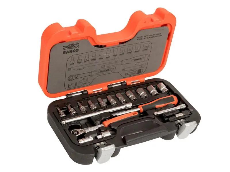 Bahco SL65 Slim Socket Set of 65 Metric 1/4in Drive BAHSL65 Bahco