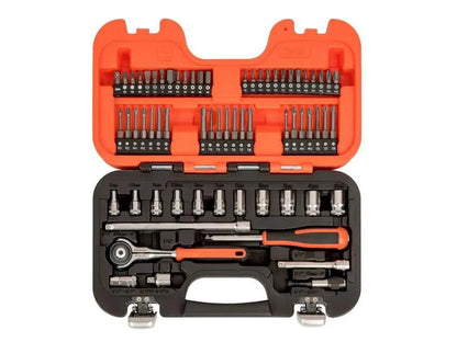 Bahco SW65 Swivel Socket Set of 65 Metric 1/4in Drive BAHSW65 Bahco