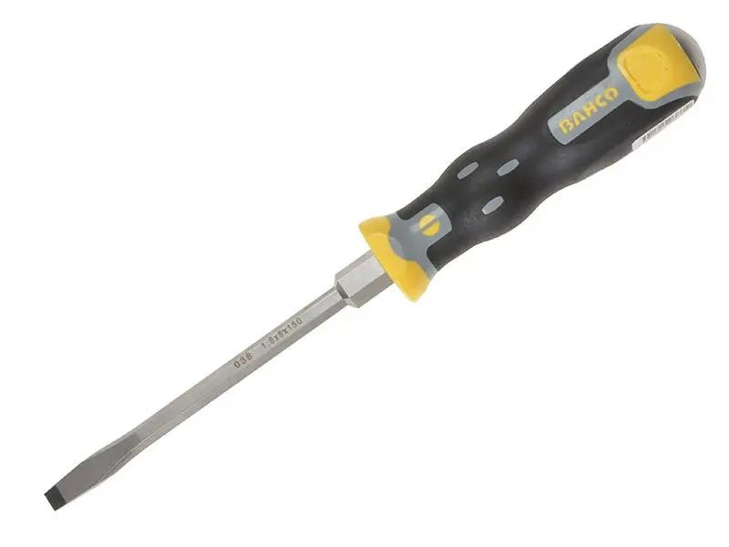 Bahco Tekno+ Through Shank Screwdriver Flared Slotted Tip 6.5mm x 125mm BAH038065 Bahco