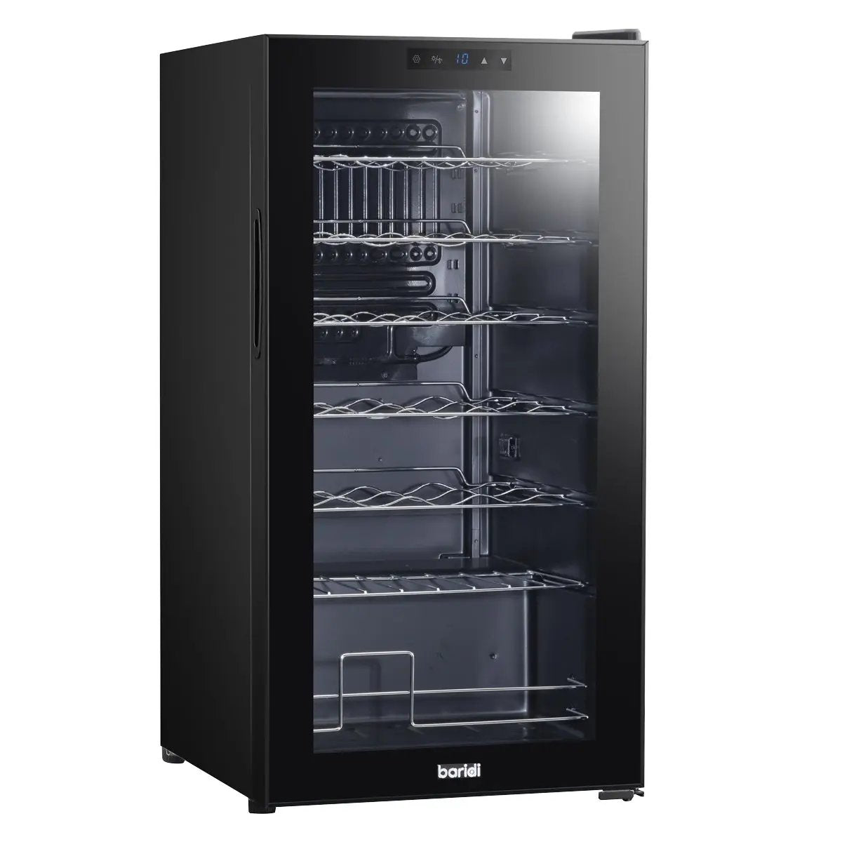 Baridi DH10 28 Bottle Wine Fridge with Digital Touchscreen Controls & LED Light Black Baridi