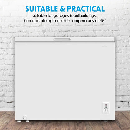 Baridi DH111 Freestanding Chest Freezer 199L Capacity -12 to -24°C Adjustable Thermostat White Baridi